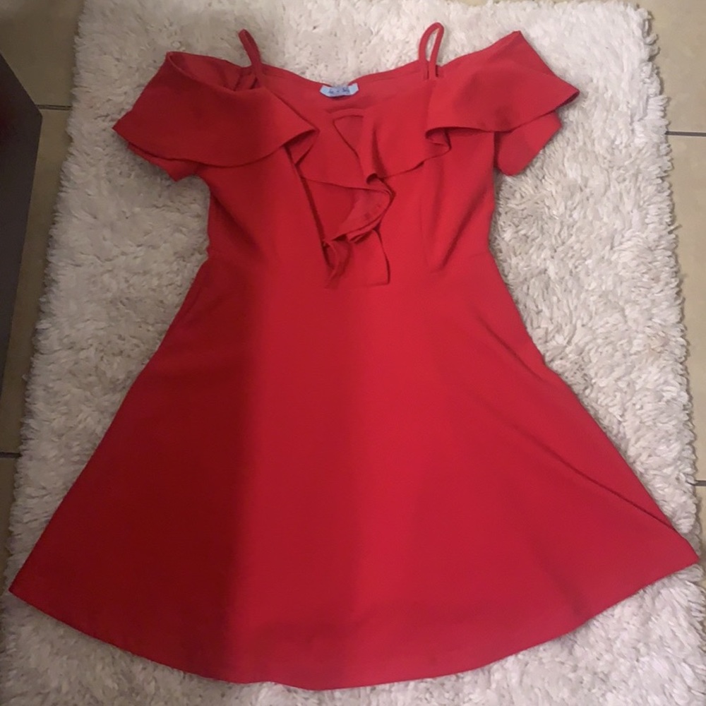 Fit & Flare Ruffle Dress
